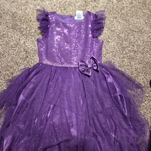 Jona Michelle Purple Glitter Kids Formal Dress